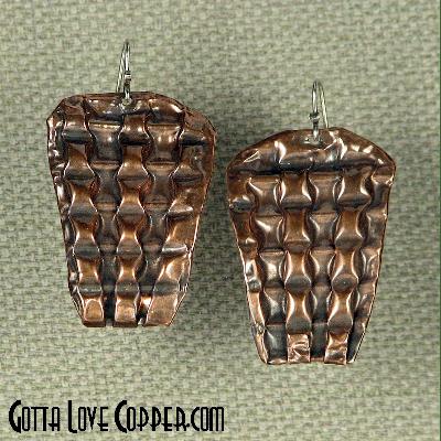 Patterned Shield Earrings