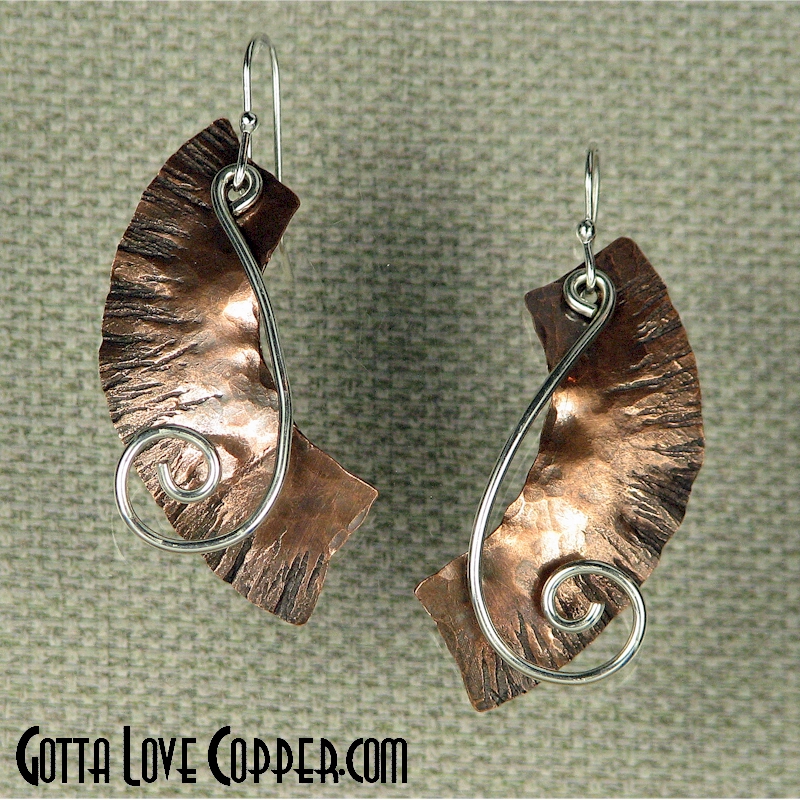 Earrings with Sterling Swirlies