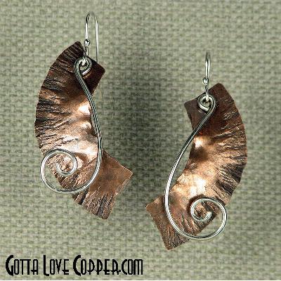 Earrings with Sterling Swirlies