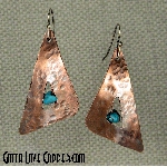 Peek-a-Boo Earrings with Turquoise Beads