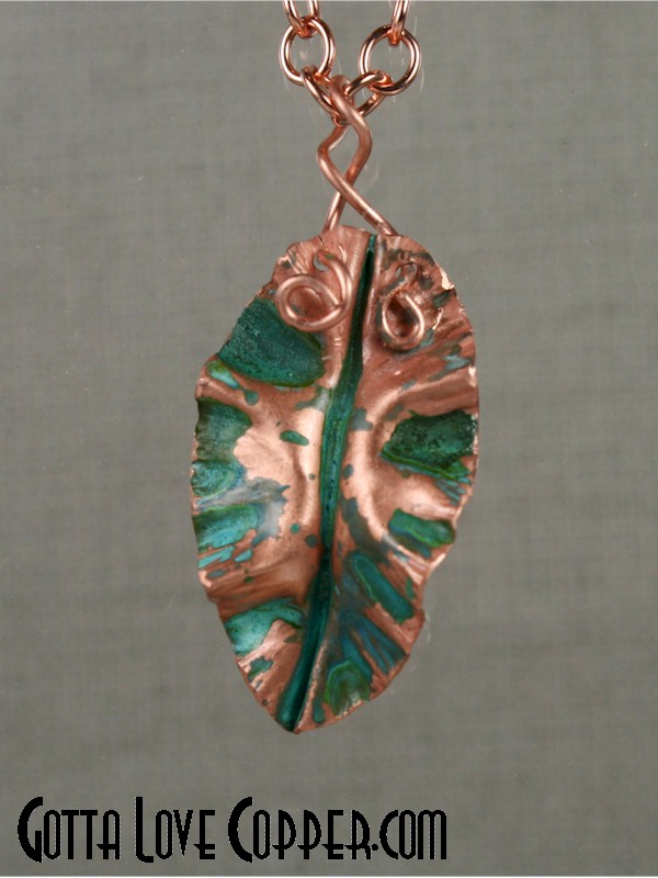 Colored Dogwood Leaf Pendant