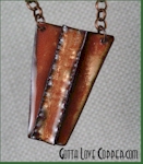 Enameled Wedge Pendant