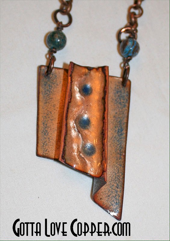 Enameled Copper Pendant