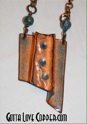 Enameled Copper Pendant