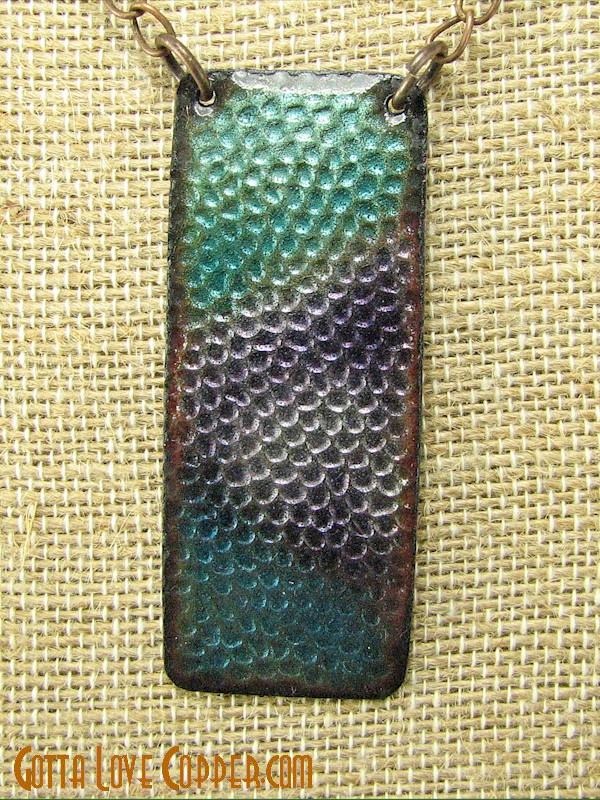 Enameled Bar Pendant