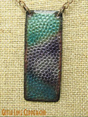 Enameled Bar Pendant