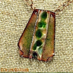 Mini Enameled Wedge Pendant
