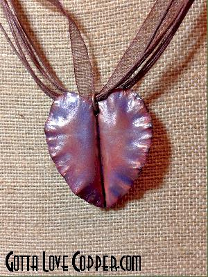 Enameled Leaf Pendant