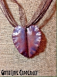 Enameled Leaf Pendant