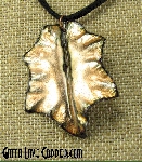 Enameled Leaf Pendant